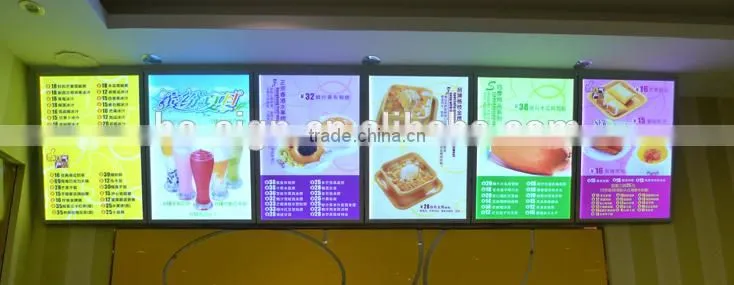 Small Advertising Sign Led Menu Light Box For Restaurant