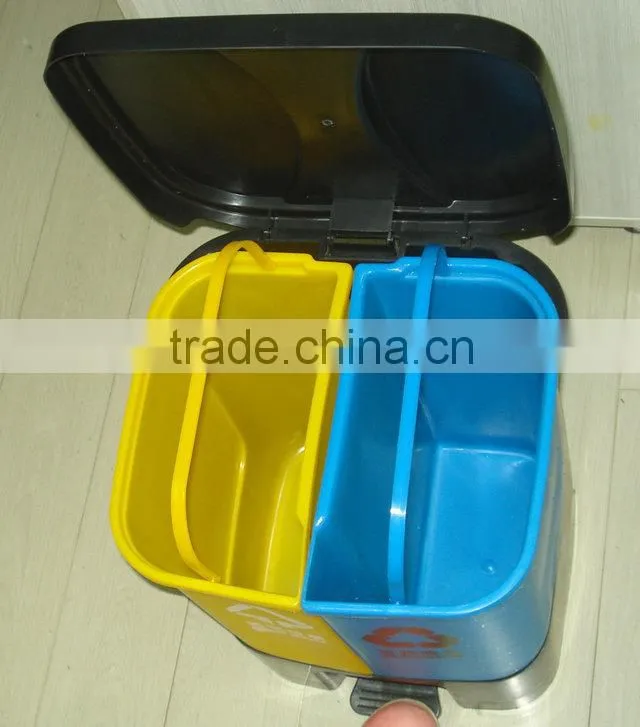 BT20S 20liter recycled 2 compartment trash bin