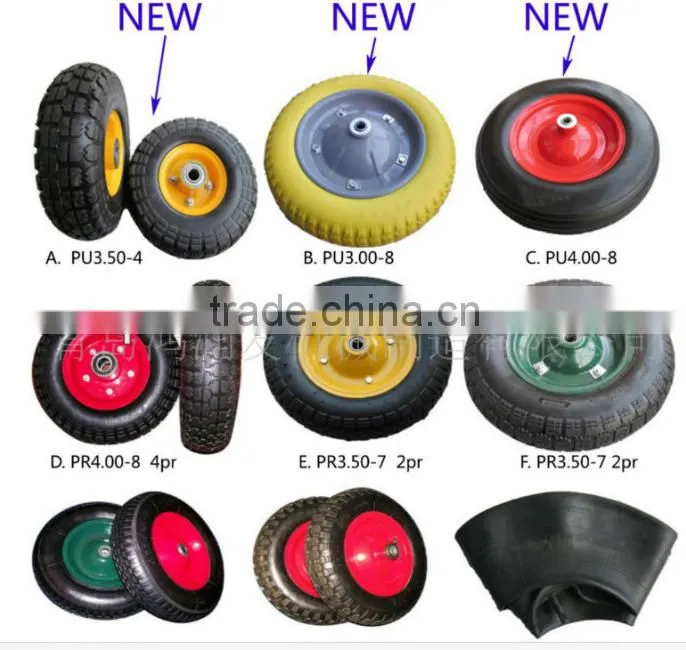 Pneumatic rubber wheel PR1401 for wheel barrow