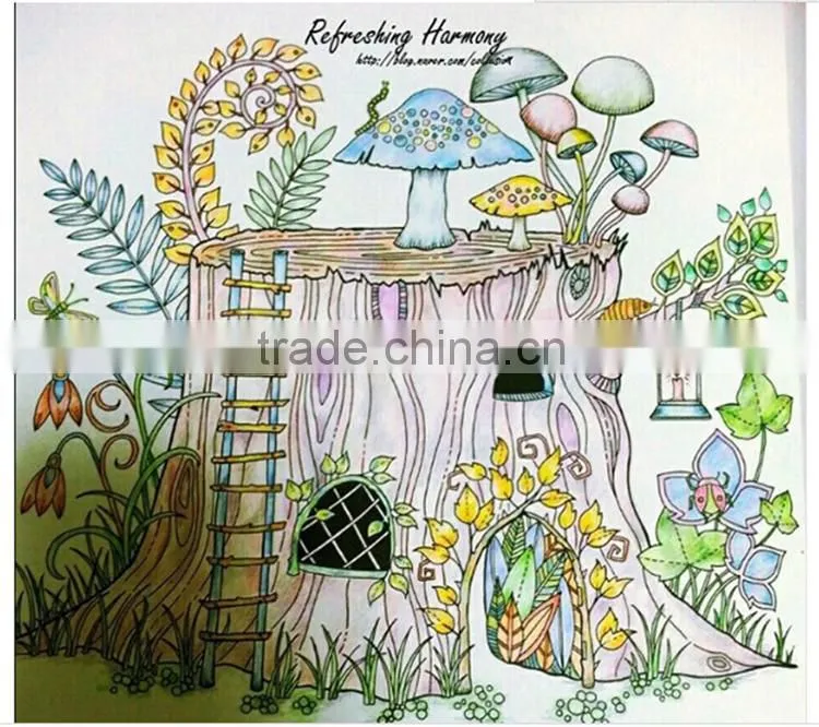 Wholesale An Inky Treasure Hunt and Enchanted Forest Coloring Book English Version Secret Garden Series