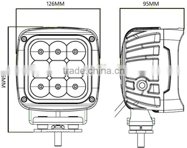 45W led work light bar , offroad led work light for car, motorcycles, jeep, atv, utv 10w 12w 18w 27w 36w 48w 12v car work light