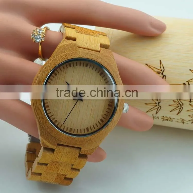 hot newest Custom Engraved Japan analog quartz movement bamboo wood watch