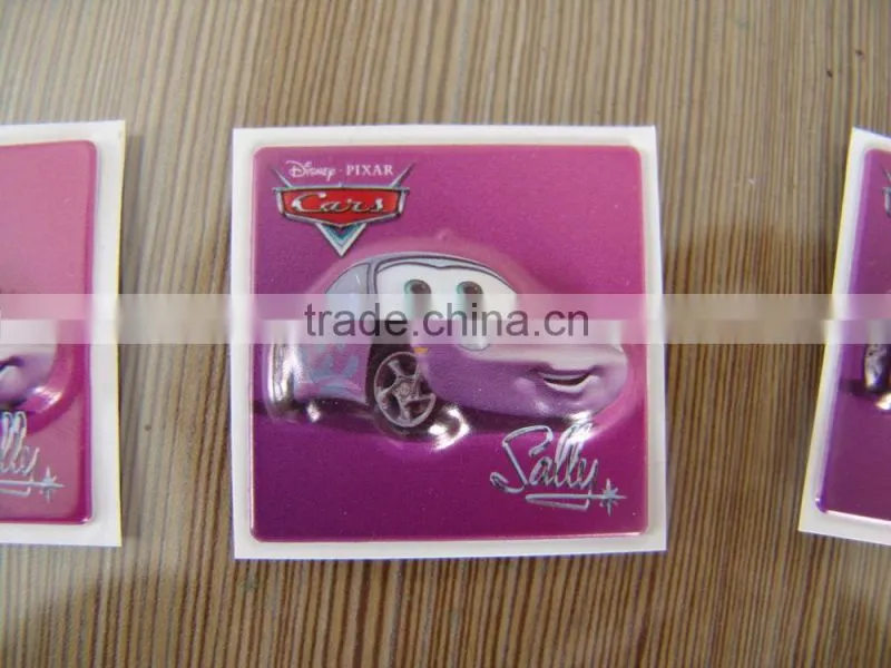 Hot sale kids 3D pvc Bump Cartoon sticker