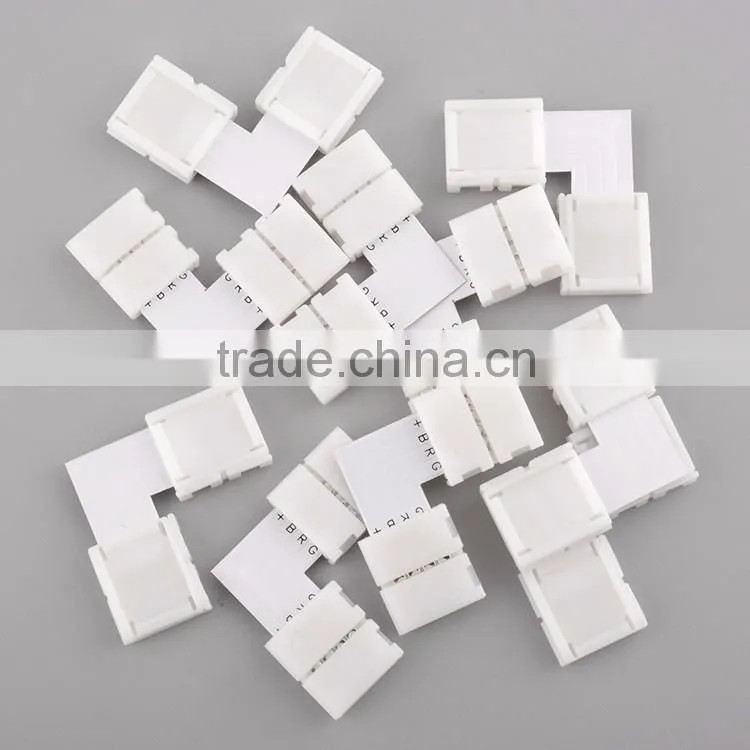 10mm L Shape 4Pin 5050 LED RGB String Solderless Connector