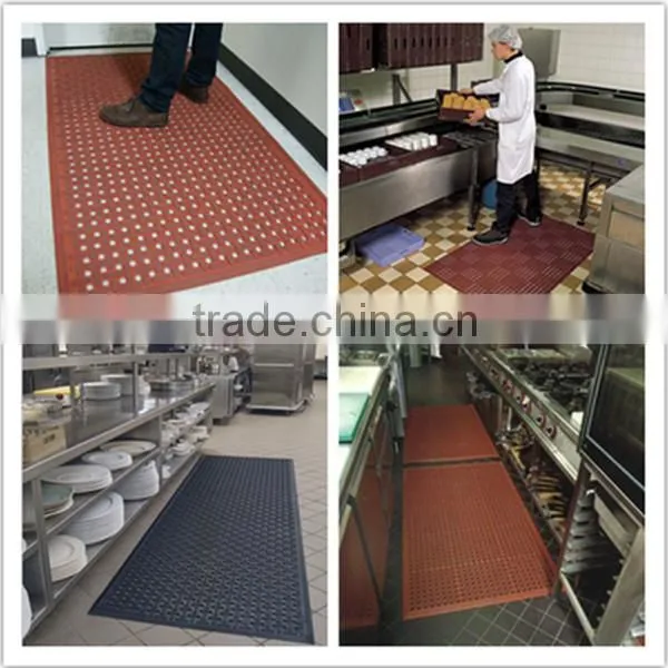 China industry of non slip non toxic rubber drainage bathroom mat