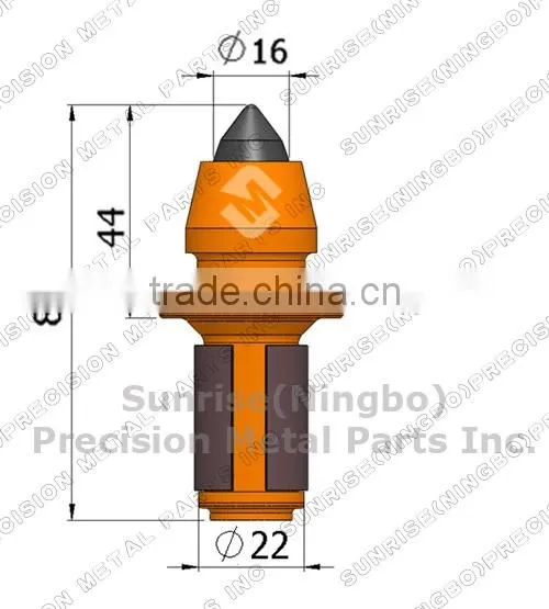 SM02 22mm High performance rotary shank conical bit trencher cutter teeth carbide drill trench tooth