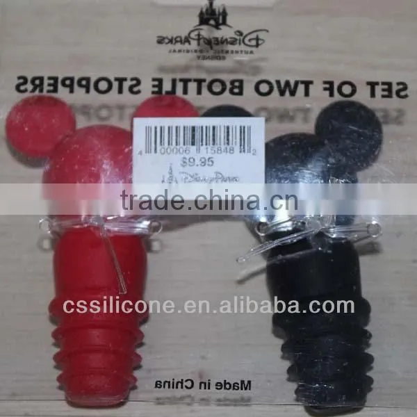 silicone wine bottle stopper,cute bottle stopper for party,fancy bottle stopper for bars,bottle plug