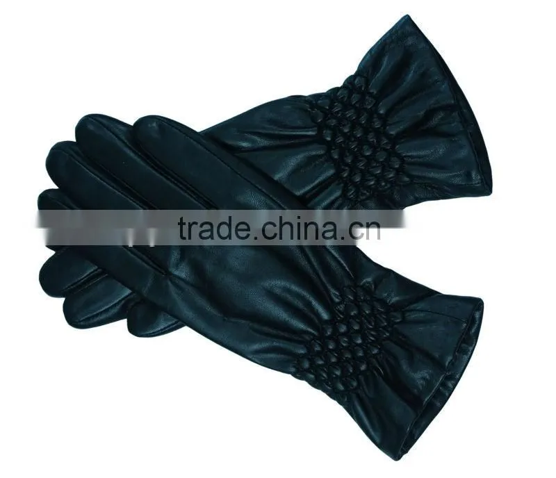 fashion leather material pigskin gloves