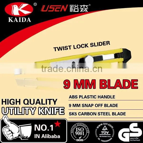 9mm Snap Off Blade Screw-lock slider craft knife Cutting Knife