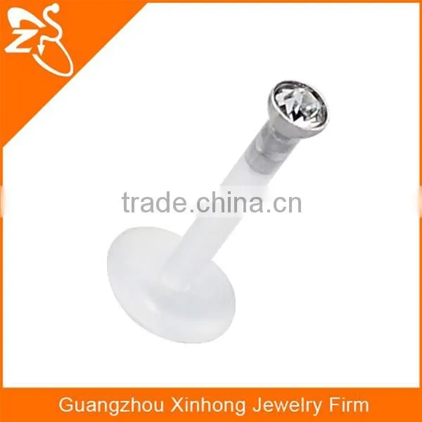 free sample bioflex labret stud bioplastic custom labret piercing jewelry