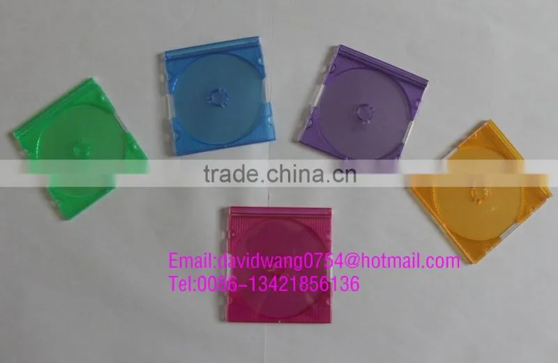 mini cd case single clear transparent