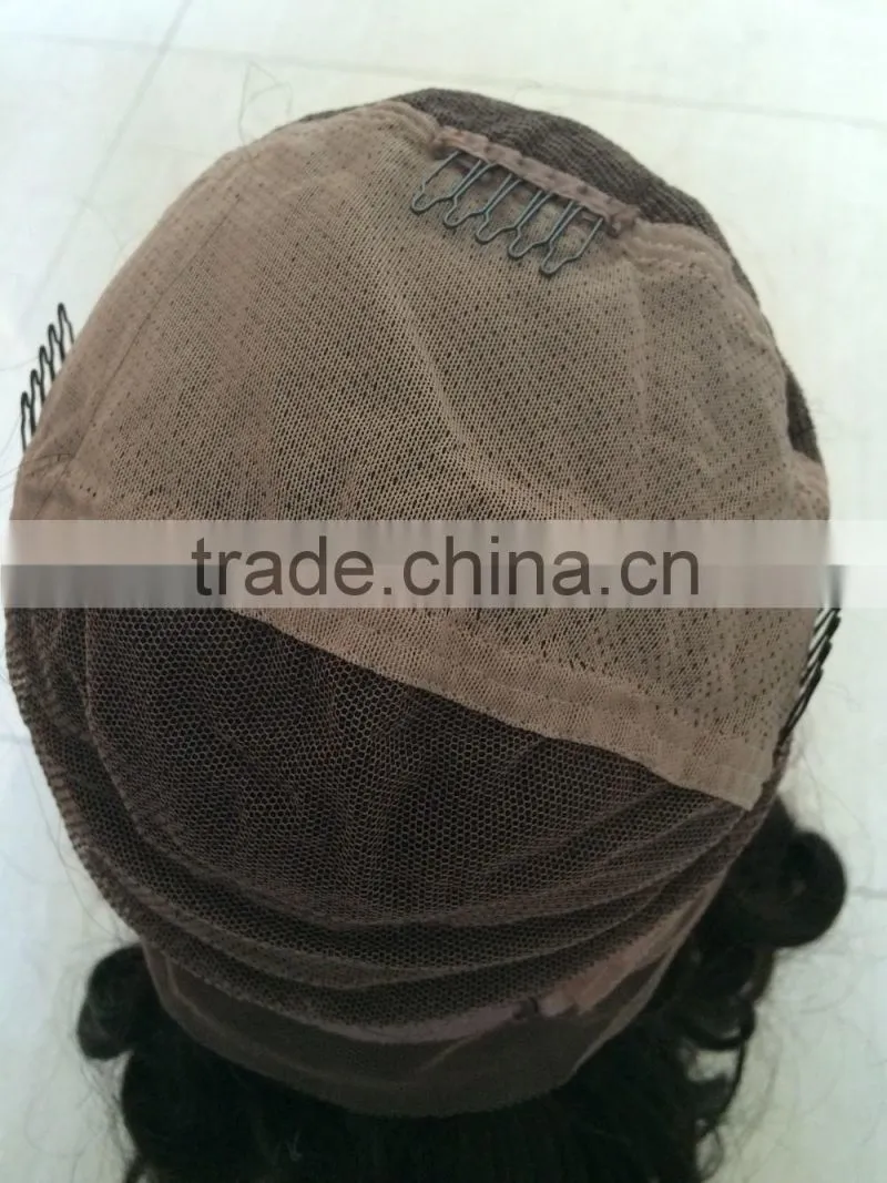 cheap human hair indian remi full lace wig with baby hair