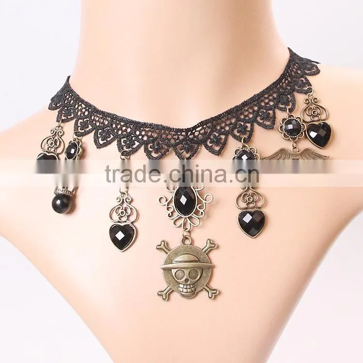 lace fashion indian jewelry set, cheap necklace and earring sets