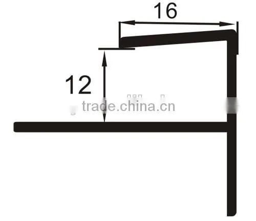 PVC floor edge trims//PVC stair nosing trim//laminate stair profile//PVC stair nosing covered with PVC wrapping
