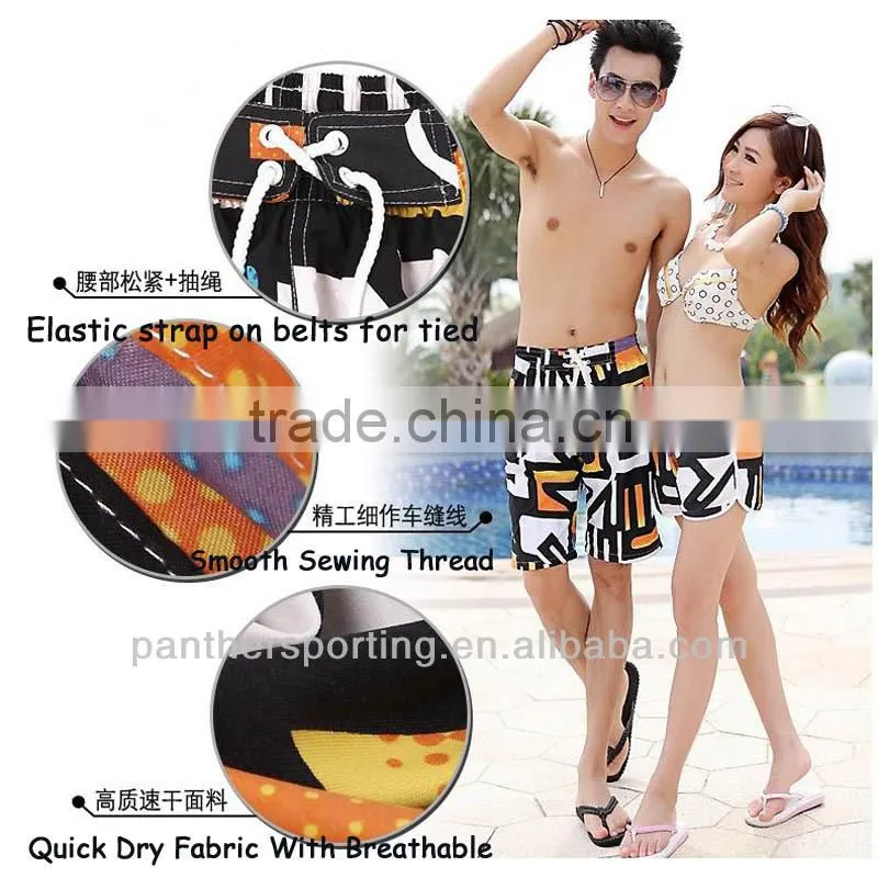 100% polyester Couple Cheap Beach Shorts