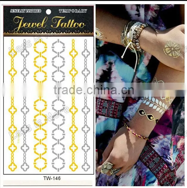 sticker for hand fashion bracelet chain tatoo jewelry