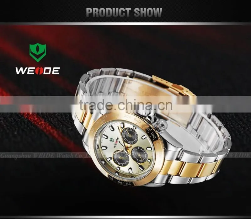 WEIDE Watch stainless steel Alarm Luxury quartz image watch price WH3309 gold watch