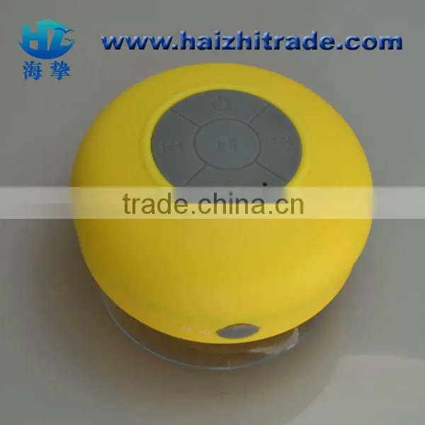 Most popular bulit-in li-ion battery bluetooth waterproof mini speaker and sucking disc function