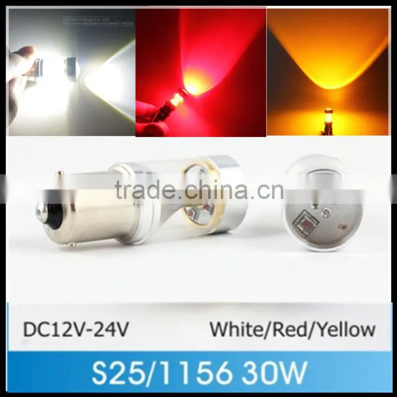 1156 BA15S P21w 30W C REE LED Bulb 360-Degree Shine Driving Lamp Bulb Auto Car Brake Back-Up Sourcing Light White/Red/Yellow