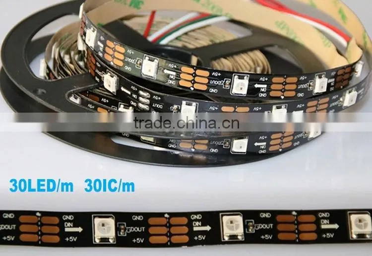 High quality ws2812 led strip black car lights led strip ip65/67/68