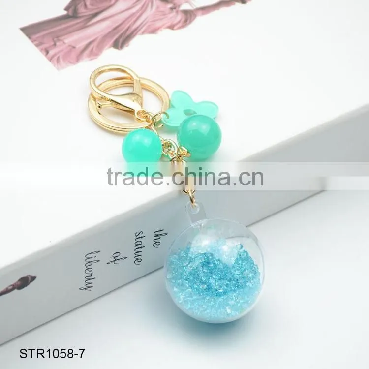 Promotional Crystal Bead Ball Keychain