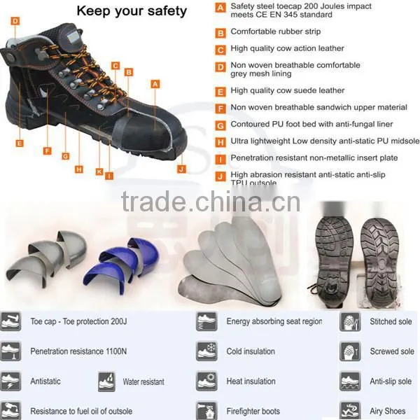 Safety footwear for working outdoors construction steel toe shoes