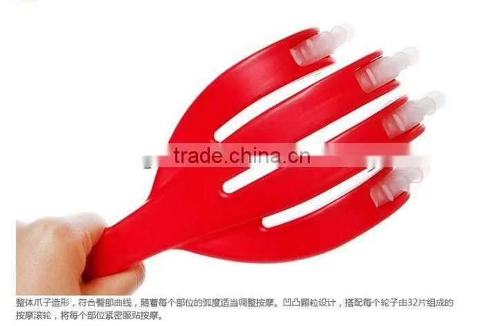 Handheld Plastic 4 Rollers Body Buttocks Massager Slimming Tool
