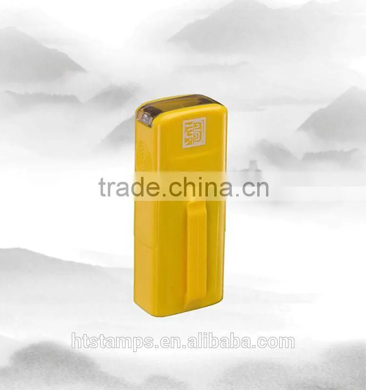Free sample Square 15x6mm Factory HongTu Self inking stamp office use rubber gift stamp
