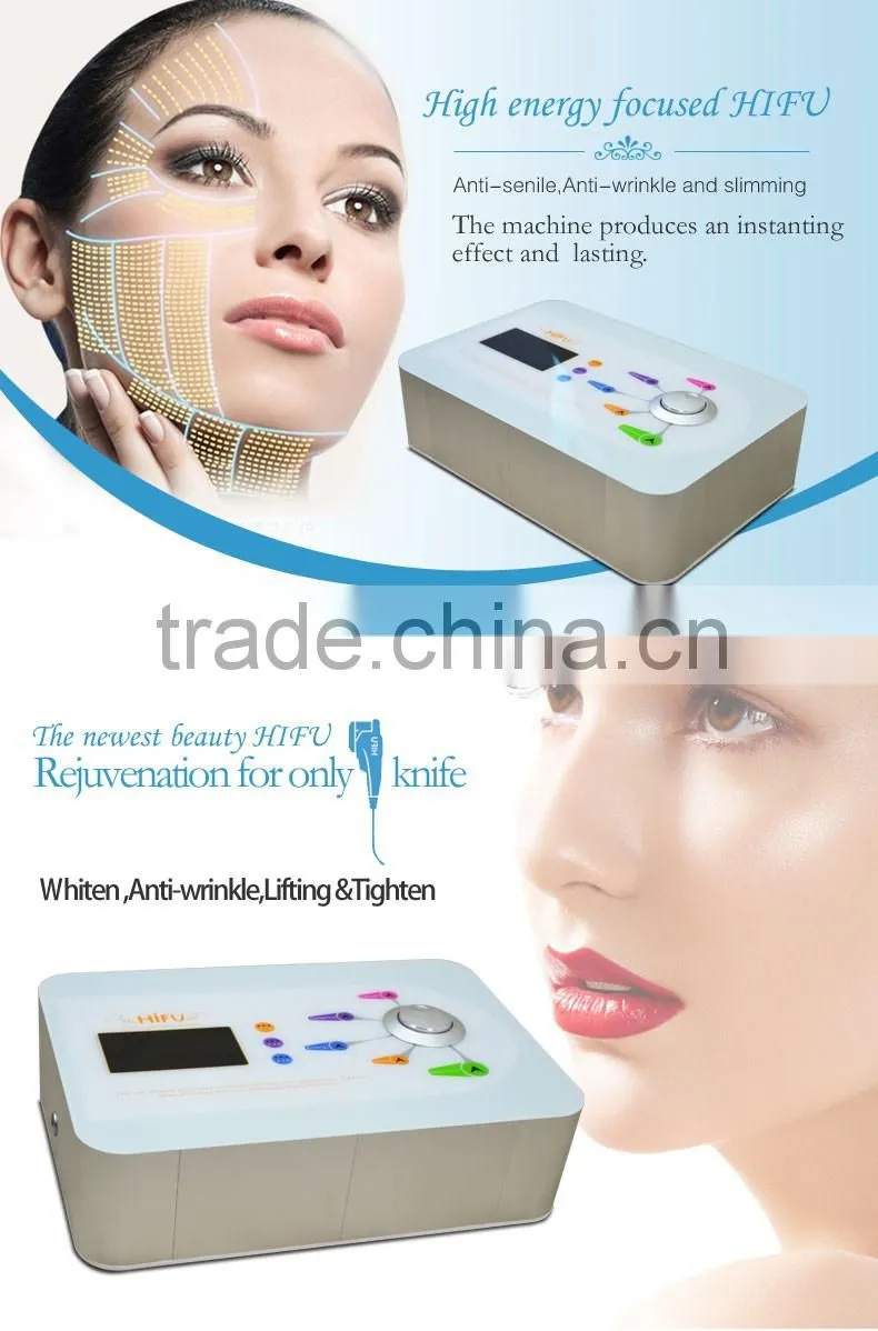 2016 Professional HIFU High Intensity Focused Ultrasound Hifu Machine for Face Lift