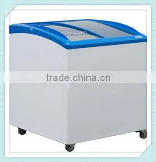 Curved Double Door Ice Cream Freezer
