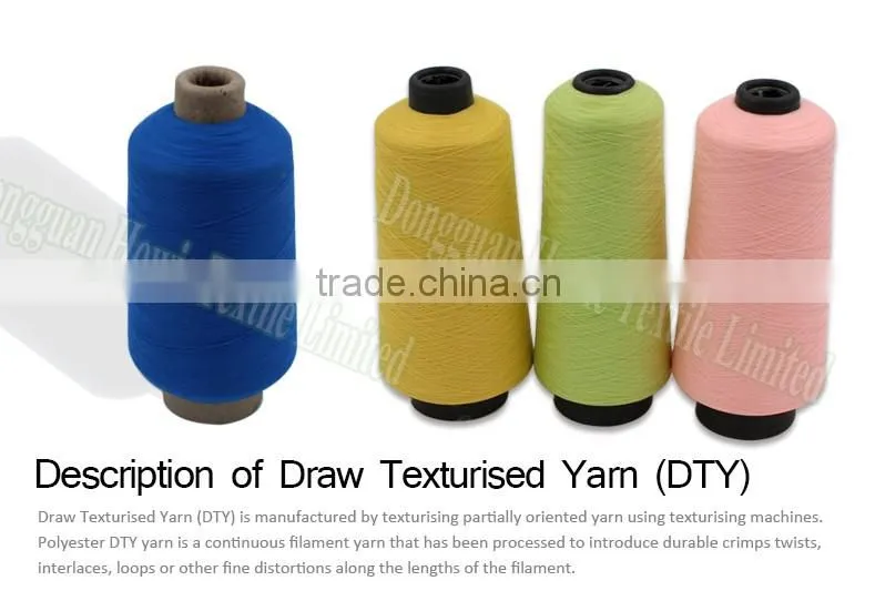DTY filament 100% polyester yarn for knitting