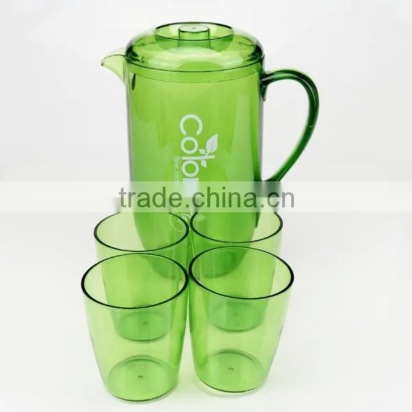 2 L clear jug kettle/Plastic pitcher/water pitcher with 4 cups