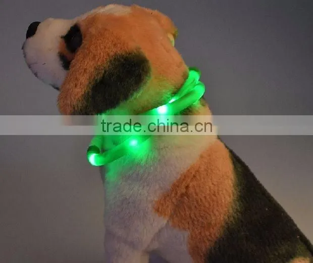 newest Waterproof led dog collar cuttable USB rechargeable usb rechargeable flashing dog collars