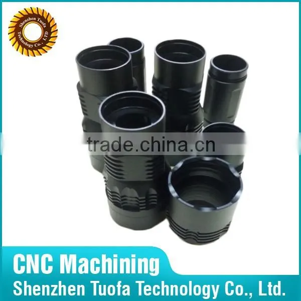High precision turning aluminum cnc LED flashlight parts