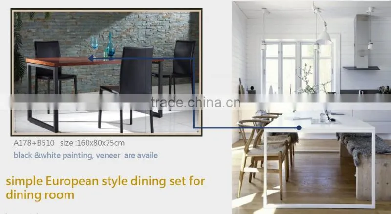 TB Scandinavian black walnut wooden dinette table set