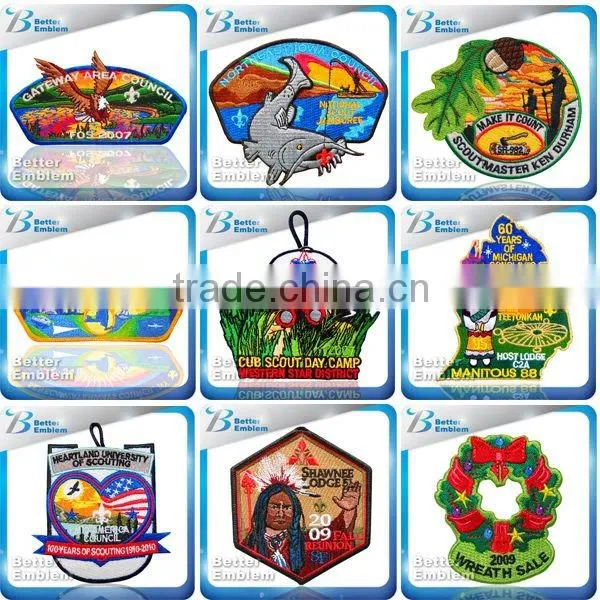 custom designs embroidery stickers