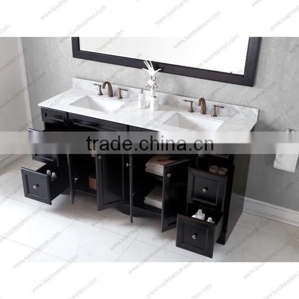 72" luxury double sink espresso bathroom vanity