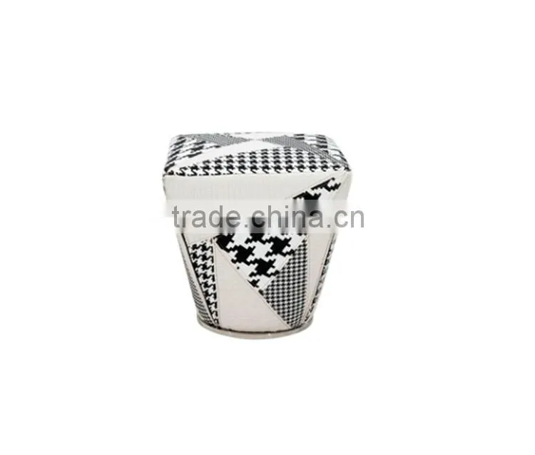 Patchwork shoes changing stool