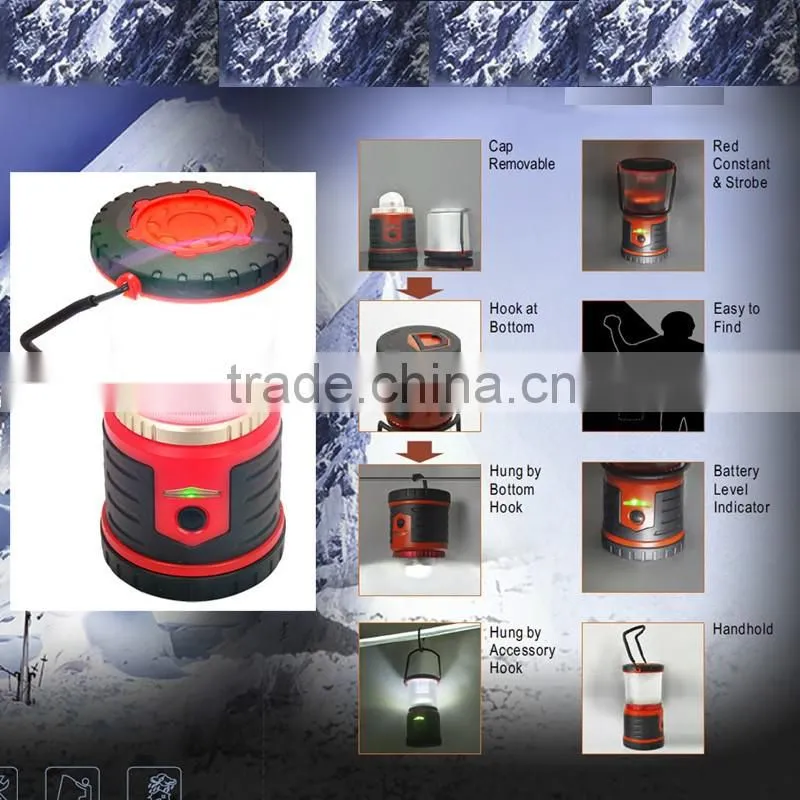 Survival rechargeable led lantern and power bank perfect for hiking camping