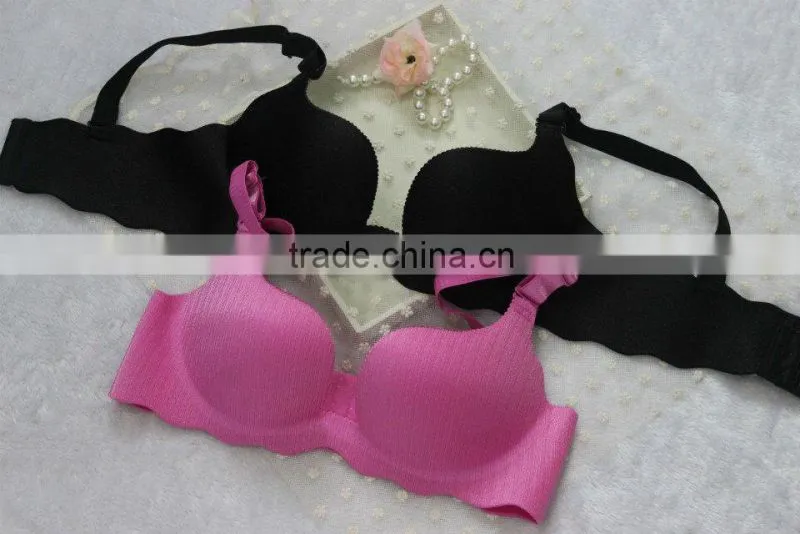U plunge deep V silk seamless bra
