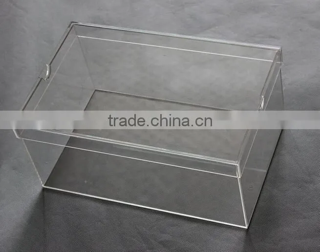 with lid clear acrylic shoe box display case