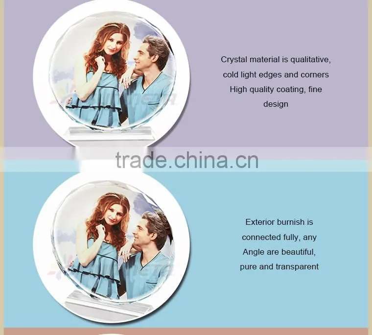 Sunmeta Factory Direct Glass Sublimation Crystal Photo Frame For Wholesales