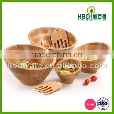 Unique bamboo large salad bowl