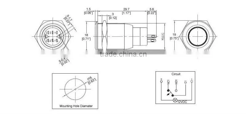LED Indicator Push Button Switch