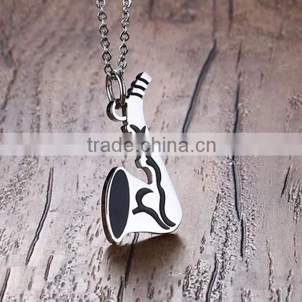 Men's Jewelry Saxophone Design Stainless Steel Necklace