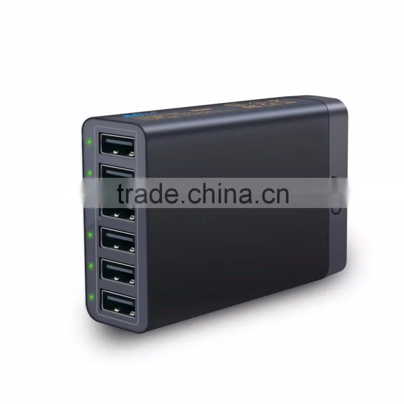 Portable universal usb dc 5 volt charger Adapter 6 Ports