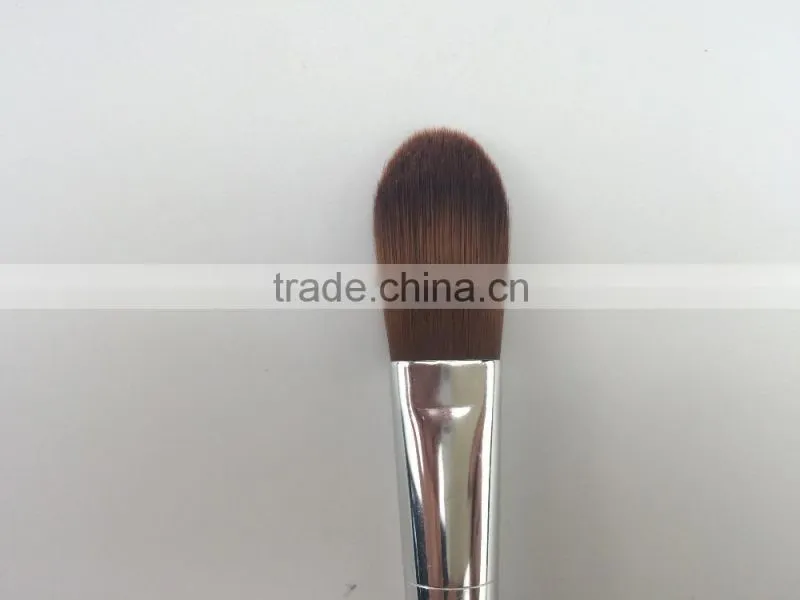 FREE samples! No one refuse synthetic hair transparent plastic handle powder brush