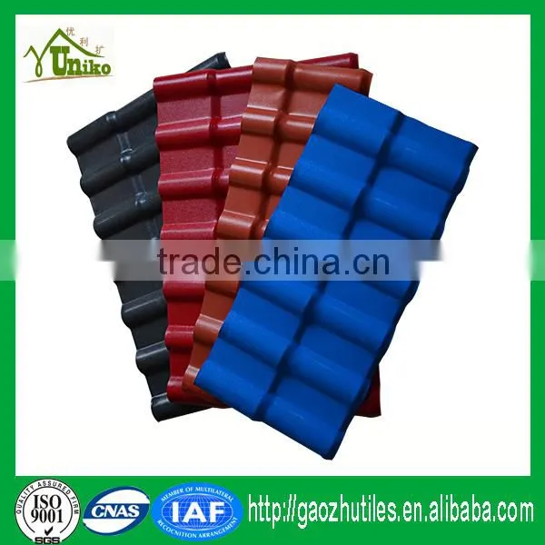 Gaozhu 2015 cheap plastic roof tile translucent upvc low price sheet made in china