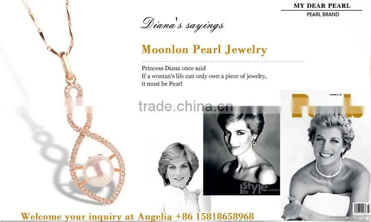 Factory supply 925 sterling silver pearl wedding jewelry, Pearl bridal jewelry pearl pendants