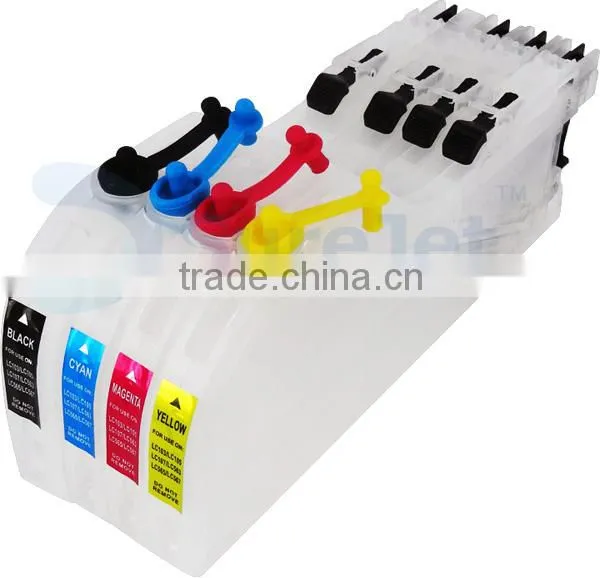 Compatible for brother inkjet printer dcp j100 LC 535 LC 539 refillable ink cartridge